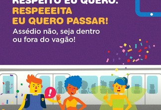 MetrôRio lança campanha educativa ‘Embarque num carnaval de respeito’