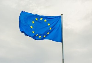 eu flag swaying with the wind