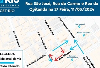 Rio de Janeiro - Ruas do Centro terão sentido alterado a partir de segunda-feira