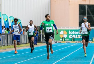 Maurício, o corredor descalço, vence série 5 dos 200 m no Brasileiro Sub-20 (Tiago Soares/CBAt)
