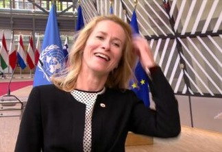 A primeira-ministra da Estónia, Kaja Kallas - Imagem Yutube