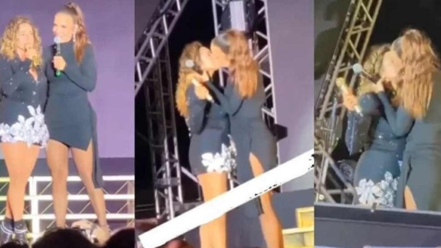 Ivete Sangalo surpreende Daniela Mercury com beijo no palco da Micareta Rio - Foto: Reprodução Redes Sociais