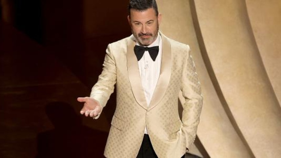 Jimmy Kimmel durante cerimônia de apresentação do Oscar 2024. (Foto: Reprodução)