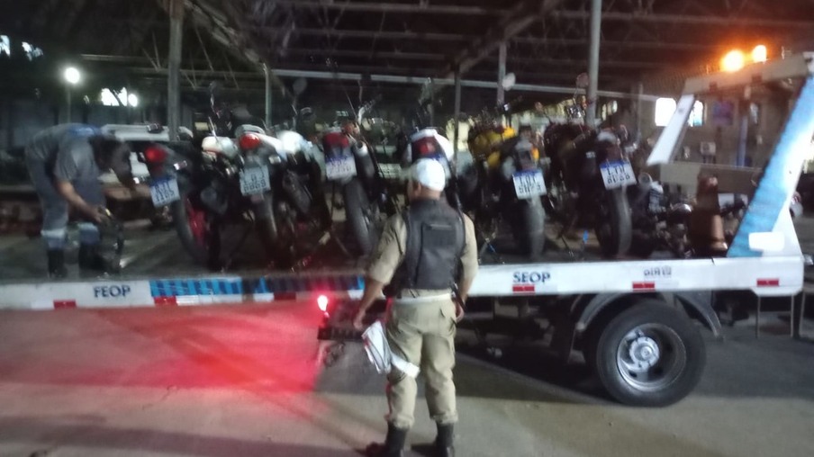 SEOP e Polícia Militar apreendem 95 motos em "rolézinhos" na madrugada desta sexta-feira