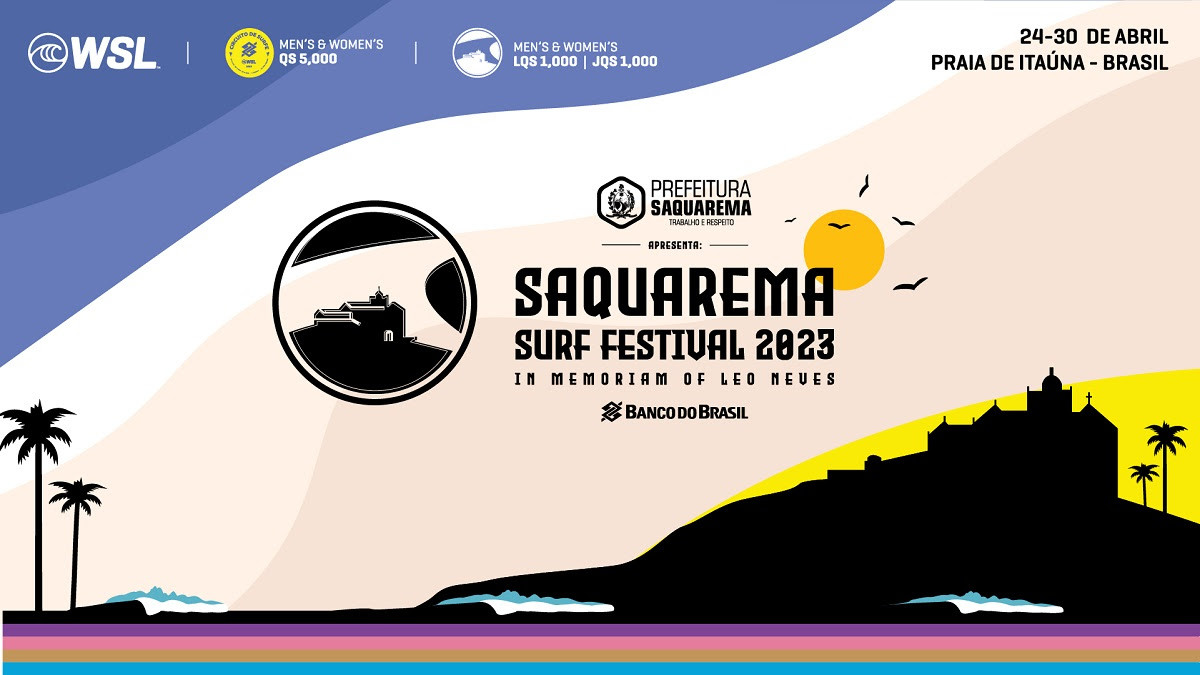 Cartaz da terceira edição do Saquarema Surf Festival em memória a Leo Neves (Crédito da Foto: Divulgação)