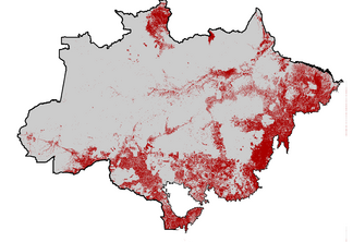 Área queimada acumulada na Amazônia brasileira entre 1985 e 2022 (Fonte: MapBiomas)