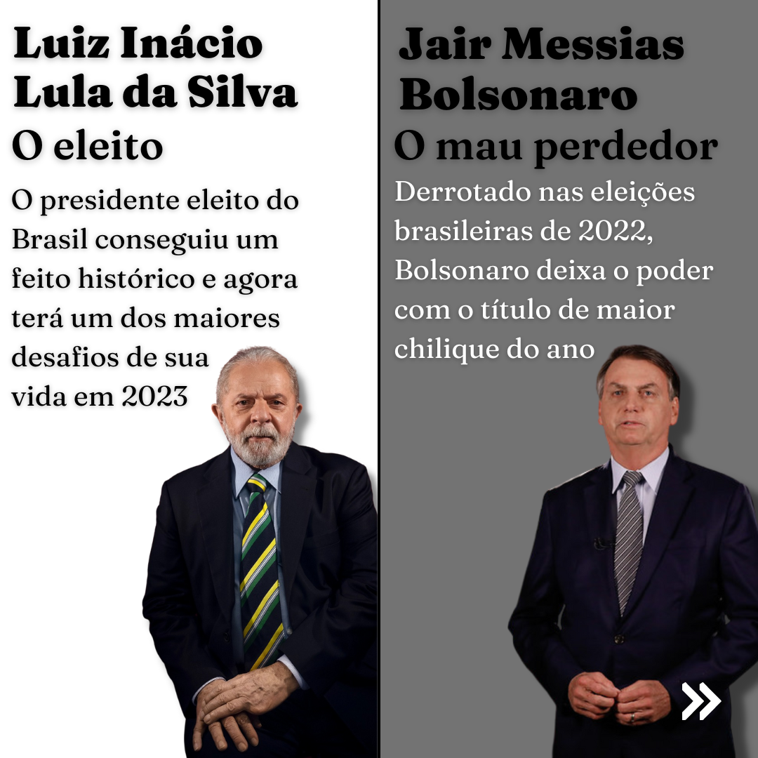 Lula e Bolsonaro ganharam o noticiário por conta das eleições no Brasil - Arte: Vanessa Neves internacional