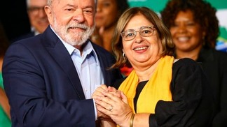 Lula e a ministra das Mulheres, Cida Gonçalves