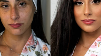 antes e depois da eliminada da semana Natalia Beauty Group