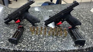 Armas roubadas foram recuperadas por uma equipe policial da Força Nacional - Foto: Divulgação