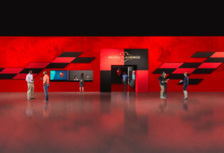 Fachada do novo Museu Flamengo - projeção Mude Brasil