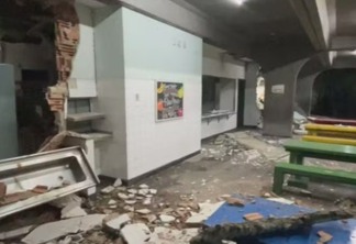Vídeo: Ladrão provoca explosão em escola no Rio de Janeiro