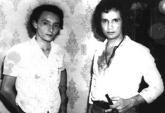 Roberto Carlos e Ray Cunha, no Hotel Amazonas, Manaus, em 1976 - Acervo Pessoal