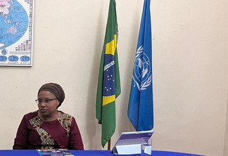 Legenda: Sub-secretária-geral das Nações Unidas e Assessora Especial para Prevenção do Genocídio, Alice Wairimu Nderitu, pouco antes da coletiva de imprensa sobre visita ao Brasil Foto: © UNIC Rio