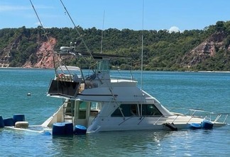 Barco de Arthur Lira afundou - Foto: Reprodução