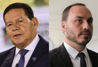 Hamilton Mourão e Carlos Bolsonaro - Foto: Reprodução