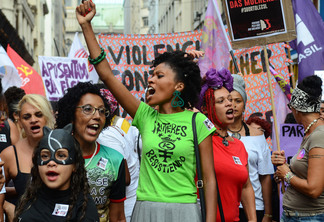 São Paulo – Manifestações do Dia da Mulher na região central da capital. Foto: Rovena Rosa/Agência Brasil