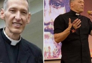 Antes e depois do Padre Marcelo Rossi. Foto: Divulgação