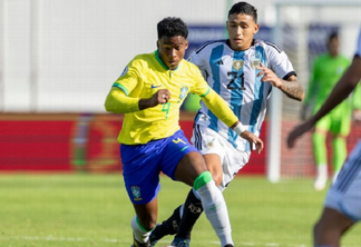 Endrick em partida do Brasil contra a Argentina – Joilson Marconne/CBF