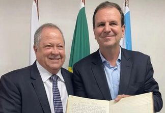 Chiquinho Brazão e Eduardo Paes, prefeito do Rio de Janeiro. Foto: reprodução