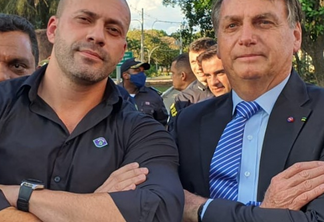 Daniel Silveira e o ex-presidente Jair Bolsonaro. Foto: reprodução