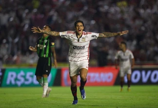 Pedro comemora seu gol pelo Flamengo - Foto: Gilvan de Souza / CRF