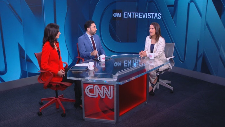 Carol Nogueira, Iuri Pitta e Raquel Lyra no CNN Entrevistas; no ar sábado, 27, às 18h30 - Foto: Divulgação/CNN Brasil
