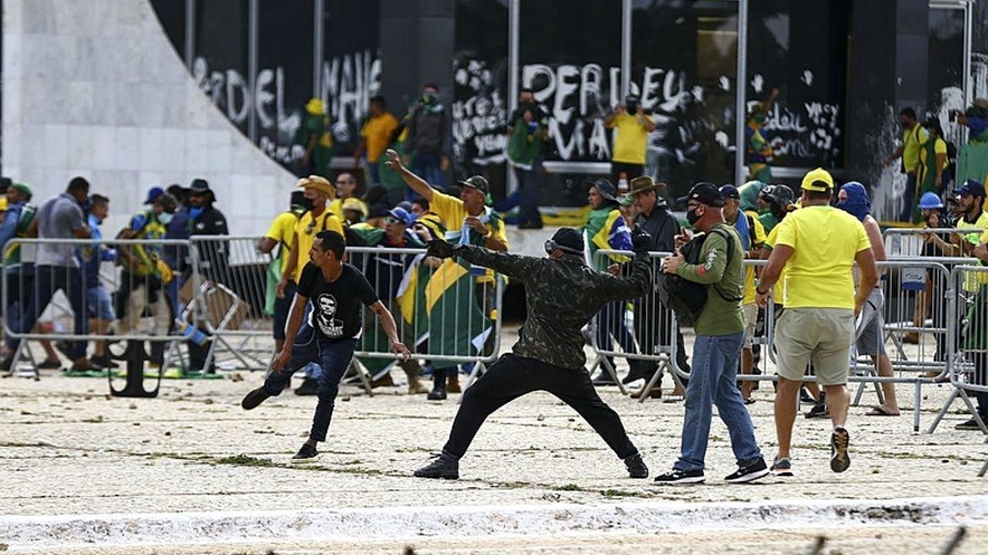 Manifestantes golpistas destroem prédios públicos no 8 de janeiro - Marcelo Camargo/Agência Brasil