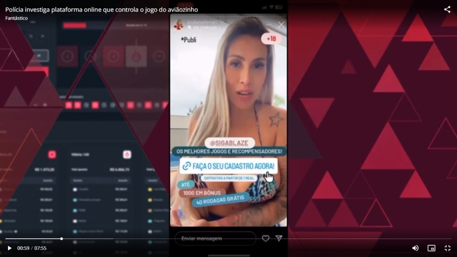 Juju Ferrari fez publicidade da Blaze no Instagram - Foto: Reprodução TV Globo