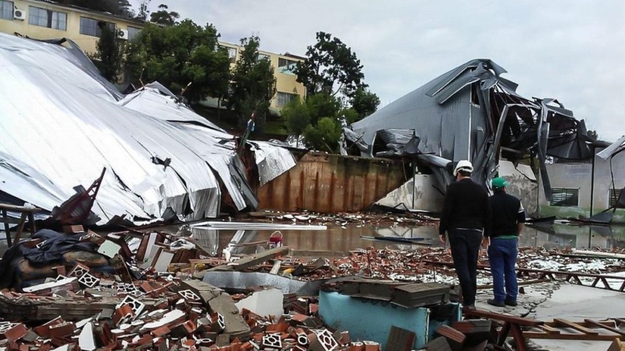 Ciclones têm causado devastação no Sul do país em 2023. Foto: Defesa Civil/SC