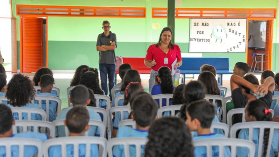 Palestra sobre saúde mental em escola do Distrito Federal - Foto: Joel Rodrigues/ Agência Brasília