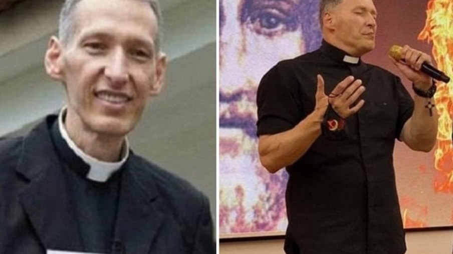 Antes e depois do Padre Marcelo Rossi. Foto: Divulgação