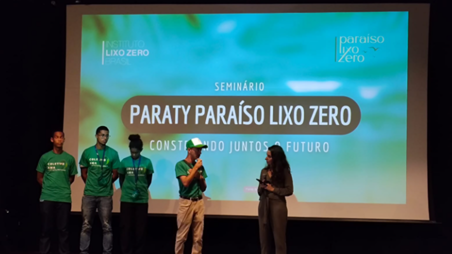 Apresentação dos resultados do projeto Paraíso Lixo Zero, em Paraty
