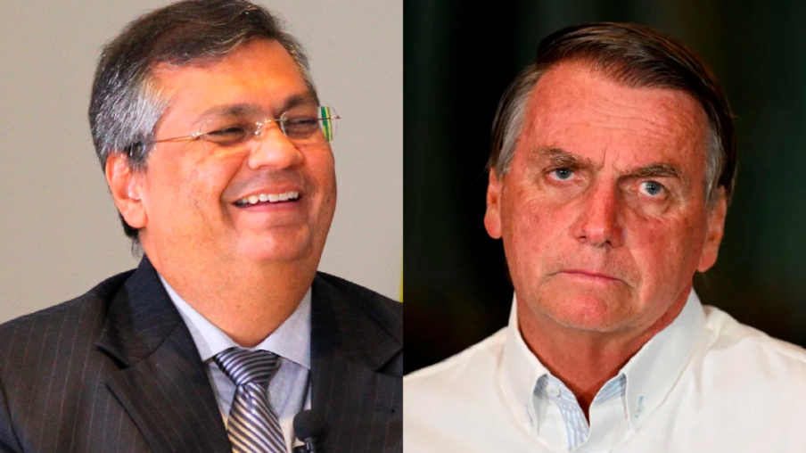 Flávio Dino, ministro do STF, e Jair Bolsonaro, ex-presidente do Brasil. Foto: reprodução