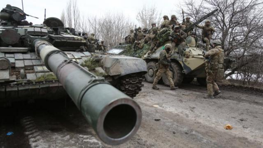 Tanque russo em território ucraniano. Foto: reprodução