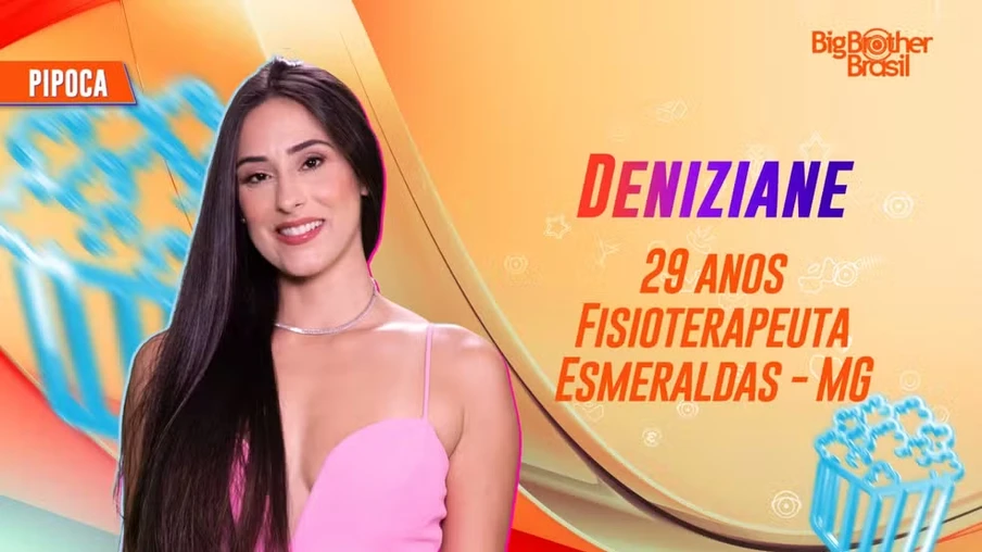 Deniziane é participante do BBB 24 no grupo Pipoca — Foto: Globo