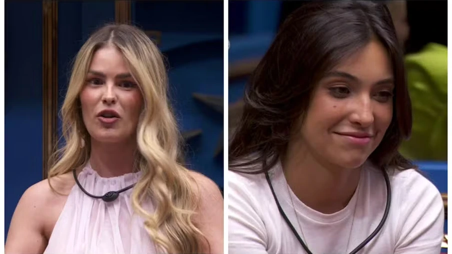 Yasmin Brunet e Vanessa Lopes conversam no BBB 24 — Foto: Globo