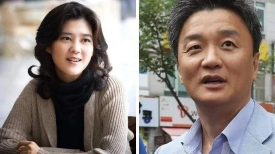 Lee Boo-jin, herdeira da Samsung (à esquerda), e Im Woo-jae, seu ex-marido (à direita) – Reprodução