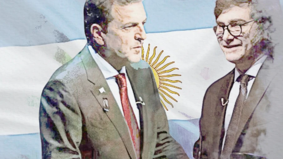 Sergio Massa e Javier Milei disputam as eleições presidenciais argentinas