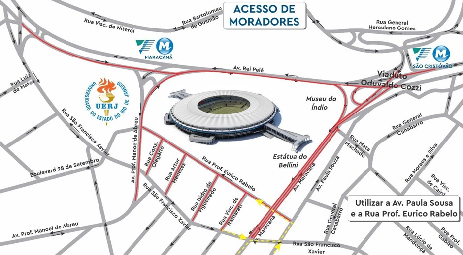 CET-Rio divulga esquema de trânsito para jogo do Fluminense pela Copa Libertadores