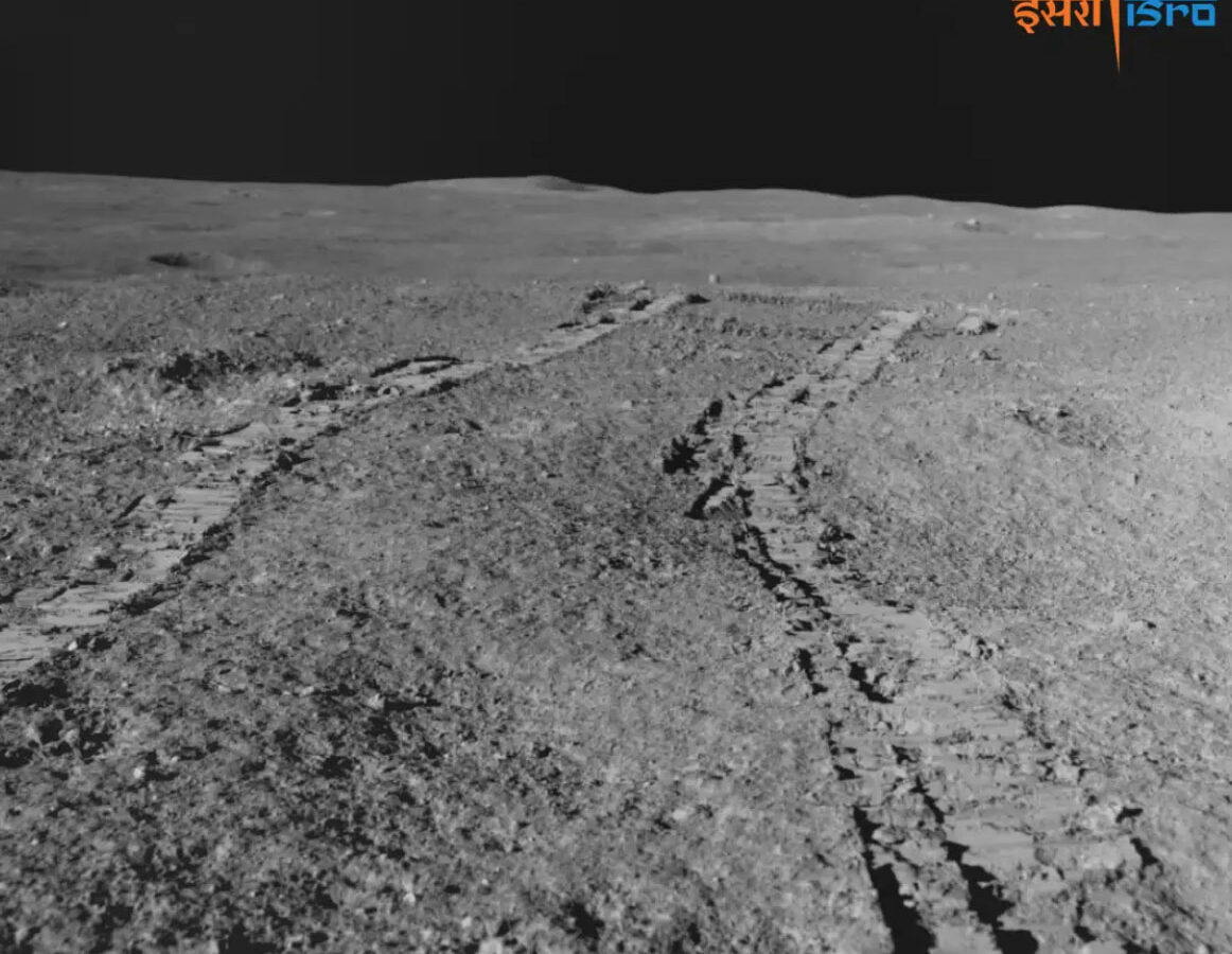 Imagens do polo sul da Lua feitos pela sonda Chandrayaan-3