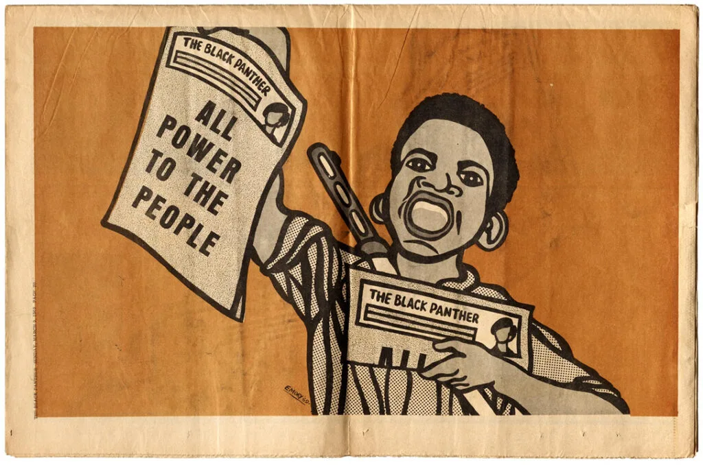 EUA: Por um antirracismo popular e revolucionário | Diário Carioca “Todo o poder para o povo” (All Power to the People), 1969, por Emory Douglas | Fonte: Arts, artists, artwork