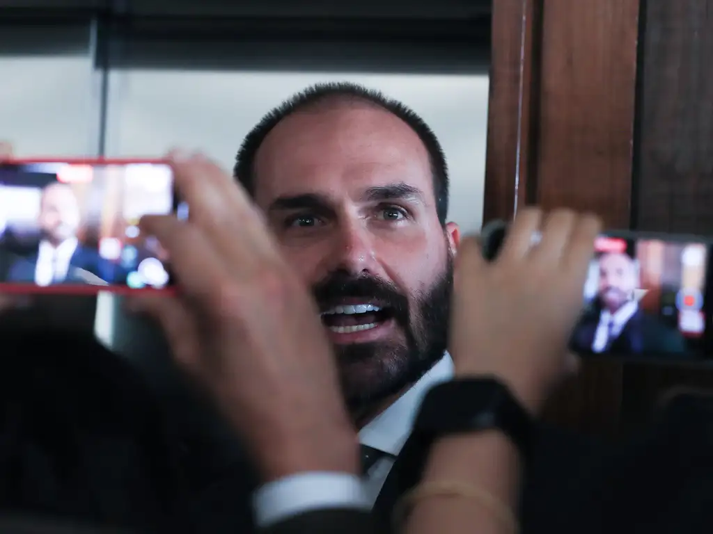 Eduardo Bolsonaro faz ameaças ao jornalista Guilherme Amado | Diário Carioca Eduardo Bolsonaro - Foto Lula Marques/ Agência Brasil