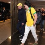 CARLO ANCELOTTI (novo técnico da Seleção Brasileira) com sua família e DIEGO FERNANDES desembarcam no Galeão (GIG), no RJ - FOTOS: ROBERTO FILHO / BRAZIL NEWS.