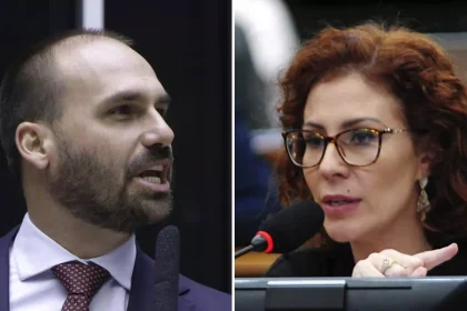 Eduardo Bolsonaro e Carla Zambelli (Foto: Paulo Sérgio/Câmara dos Deputados | Billy Boss/Câmara dos Deputados)