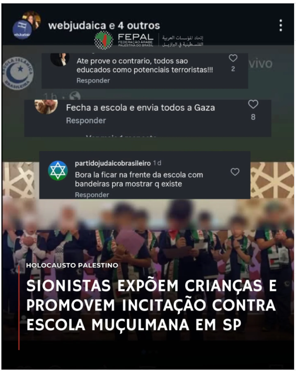 Grupos sionistas atacam escola muçulmana em SP | Diário Carioca