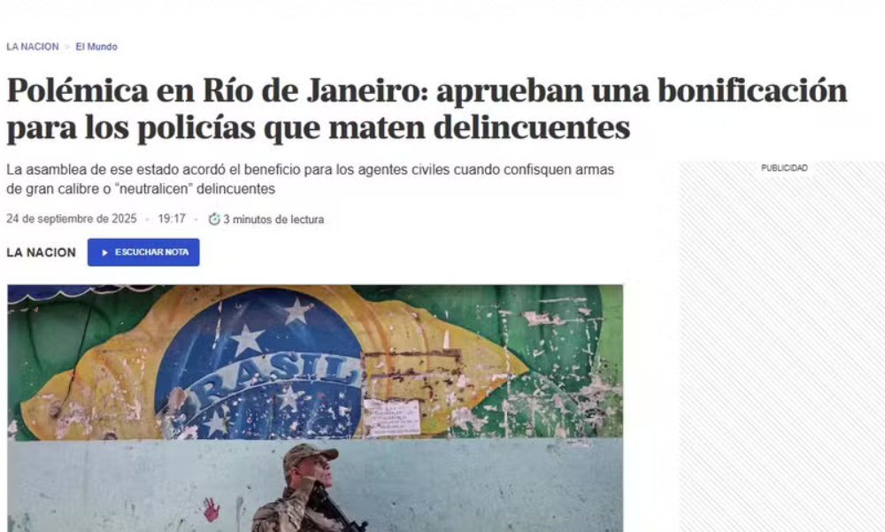 La Nacion expõe o vexame do Rio de Janeiro com medida esdruxula de "segurança"