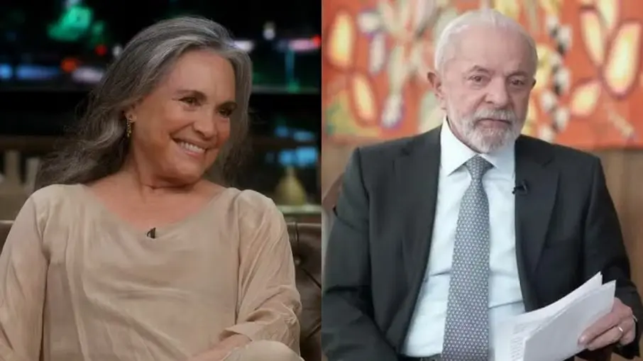A atriz Regina Duarte e o presidente Lula (PT). Foto: Reprodução
