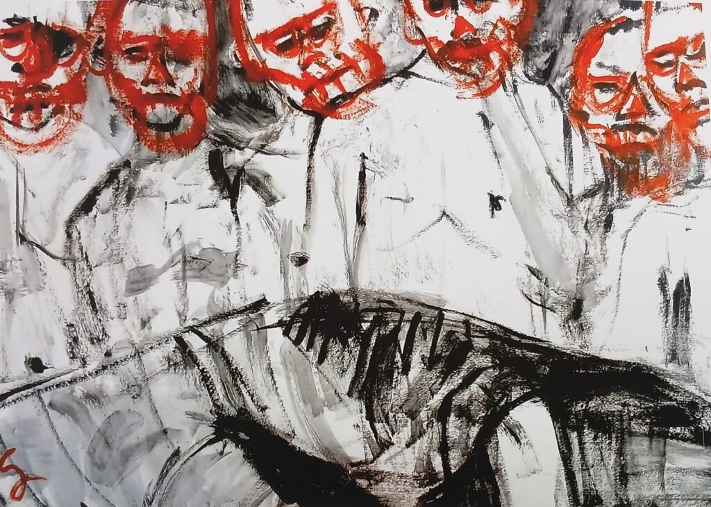 Obras de arte inéditas no Rio retratam estupro que ficou conhecido como “33 contra uma” | Diário Carioca Obra de Graça Craidy