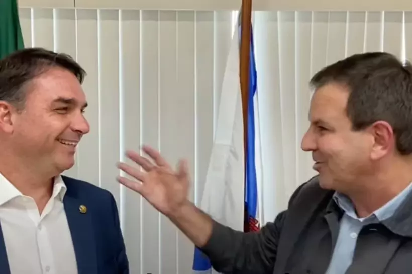 Eduardo Paes e Flávio Bolsonaro - Foto: Flávio Bolsonaro/Divulgação